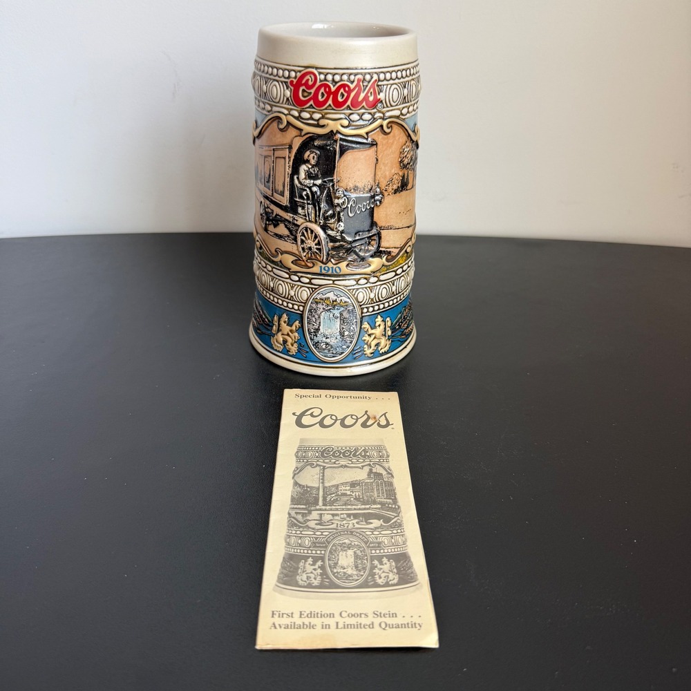 Coors Beer Stein Adult Multicolor 1910 Truck First Edition Ceramarte Brazil 1970